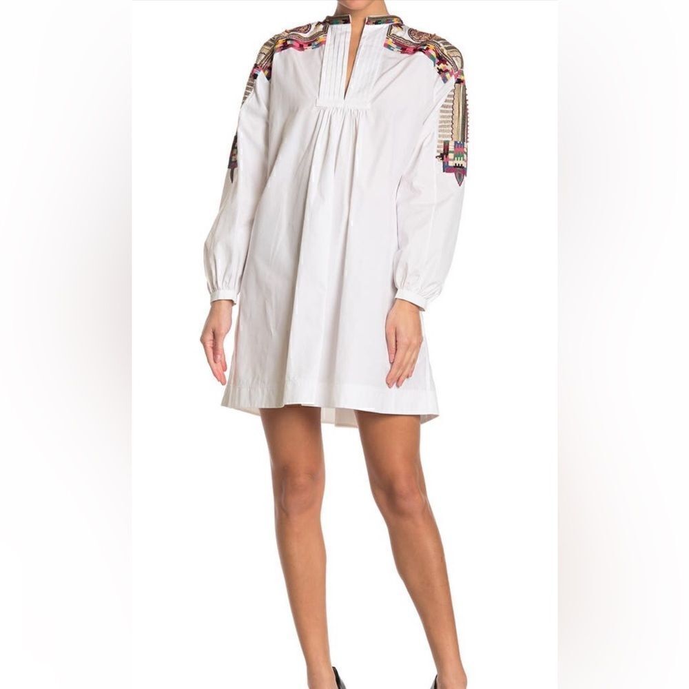 Valentino Women’s  beads embellished cuffs dress  in white size 6 NWT $4700 - Picture 2 of 15
